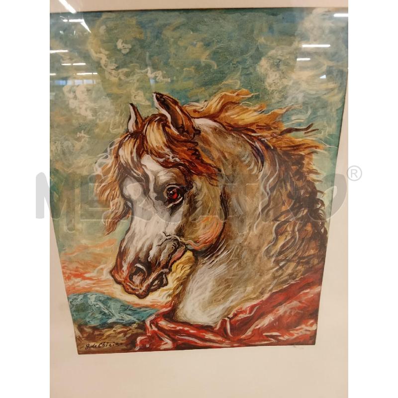 QUADRO C DORATA VOLTO CAVALLO BIANCO CRINIERA BIONADA  | Mercatino dell'Usato San giorgio del sannio 3