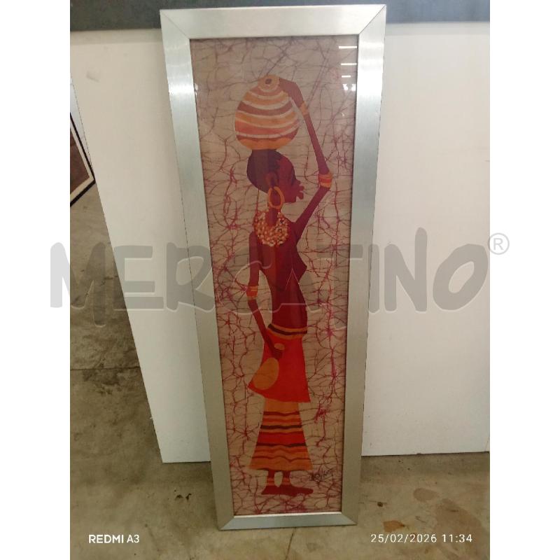 QUADRO C GRIGIA DIPINTO SU TESSUTO KENYA  | Mercatino dell'Usato San giorgio del sannio 1