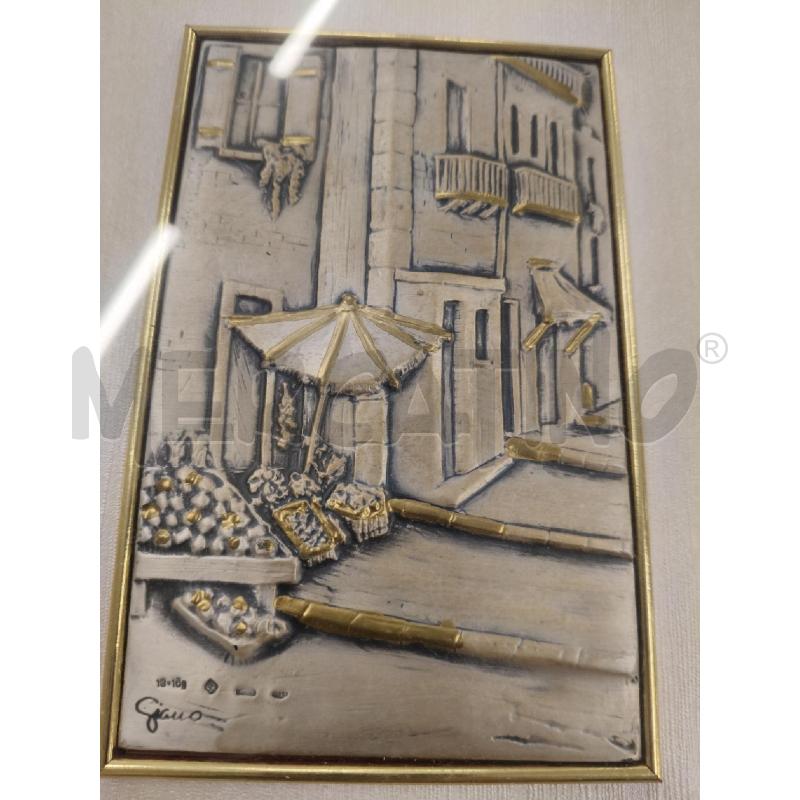 QUADRO C GRIGIA DORATA BASSORILIEVO ARGENATTO MERCATO  | Mercatino dell'Usato San giorgio del sannio 3