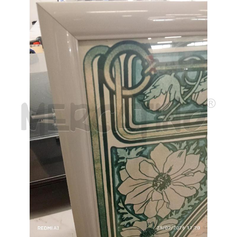 QUADRO C GRIGIA STAMPA POSTE MUCHA  | Mercatino dell'Usato San giorgio del sannio 4