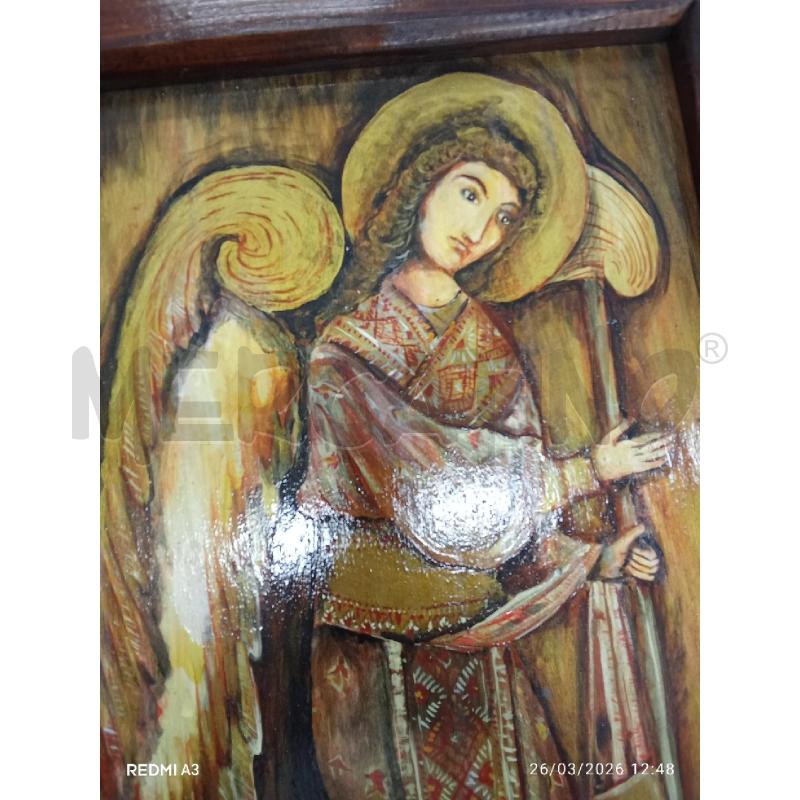 QUADRO C LEGNO ANGELO OLIO SU TAVOLA  | Mercatino dell'Usato San giorgio del sannio 3