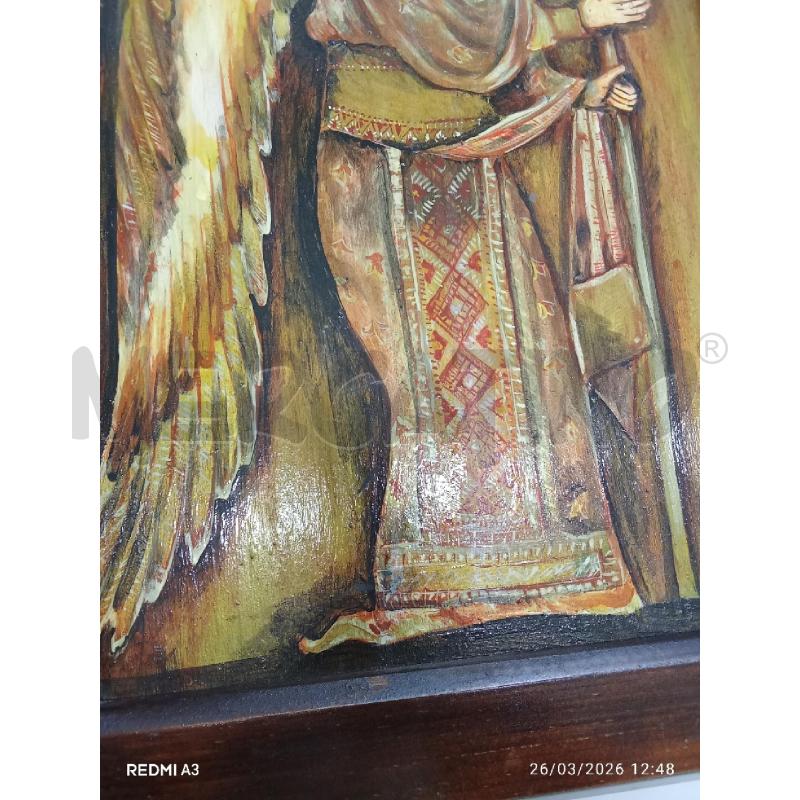 QUADRO C LEGNO ANGELO OLIO SU TAVOLA  | Mercatino dell'Usato San giorgio del sannio 4