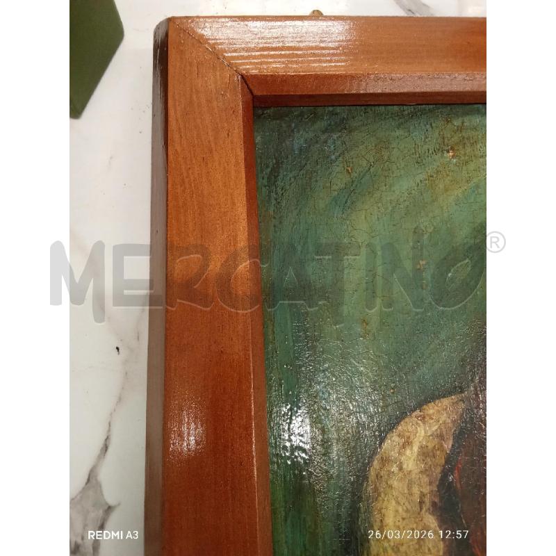 QUADRO C LEGNO ANGIOLETTO OLIO SU TAVOLA  | Mercatino dell'Usato San giorgio del sannio 4
