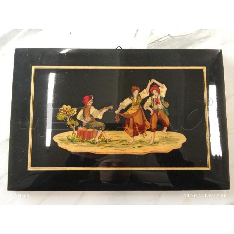 QUADRO C LEGNO BALLO FOLKLORISTICO LEGNO  | Mercatino dell'Usato San giorgio del sannio 1