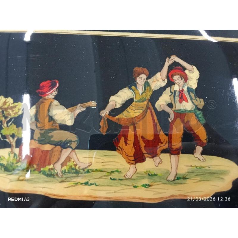 QUADRO C LEGNO BALLO FOLKLORISTICO LEGNO  | Mercatino dell'Usato San giorgio del sannio 3
