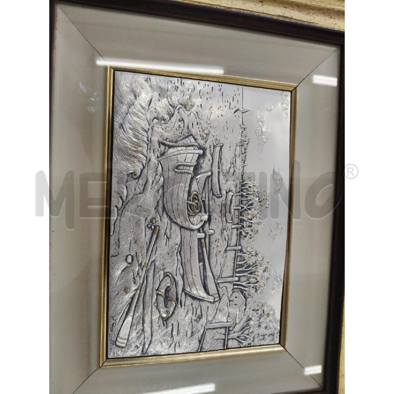 QUADRO C LEGNO BASSORILIEVO BARCHE  | Mercatino dell'Usato San giorgio del sannio 2