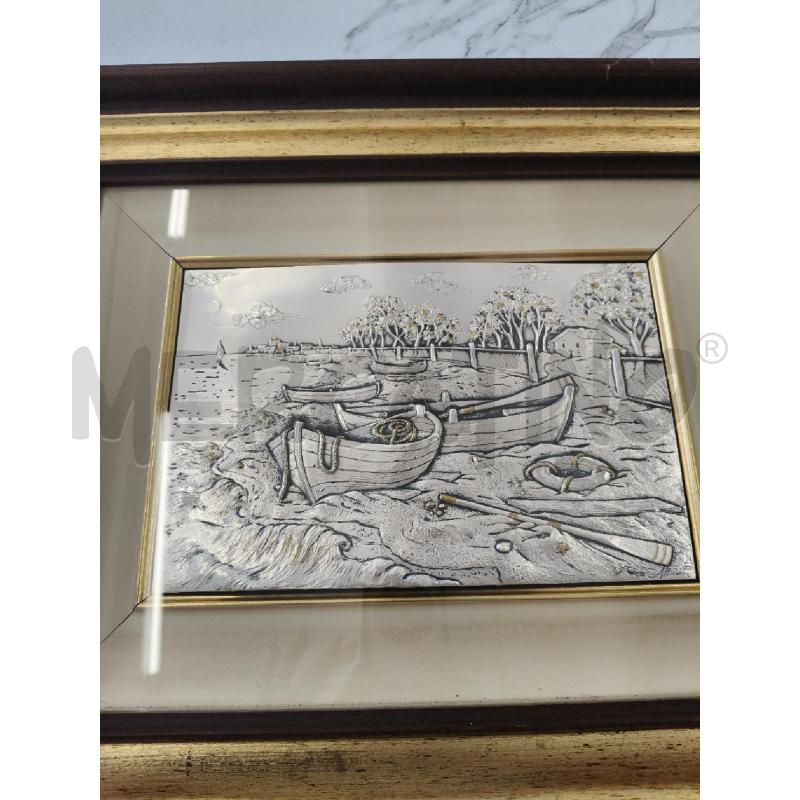 QUADRO C LEGNO BASSORILIEVO BARCHE  | Mercatino dell'Usato San giorgio del sannio 4