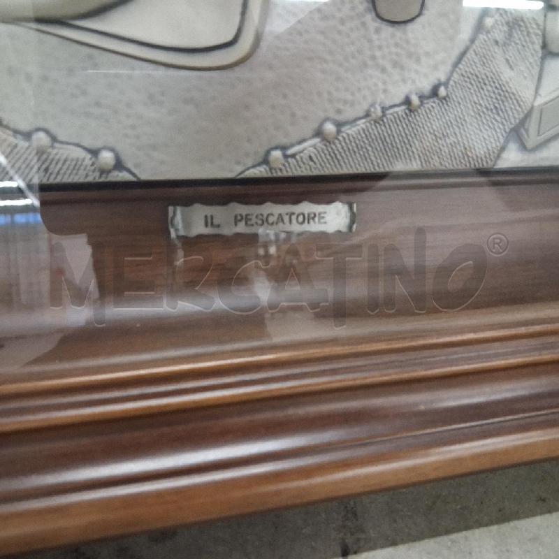 QUADRO C LEGNO BASSORILIEVO PESCATORE  | Mercatino dell'Usato San giorgio del sannio 5