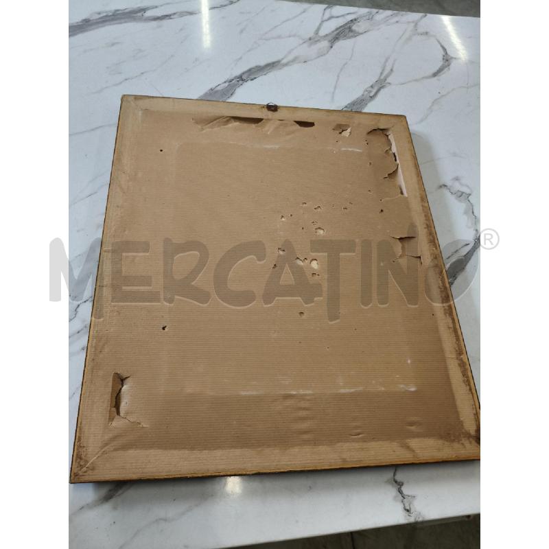QUADRO C LEGNO DIPINTO FIORI BIANCO NERO RESCIGNO  | Mercatino dell'Usato San giorgio del sannio 4
