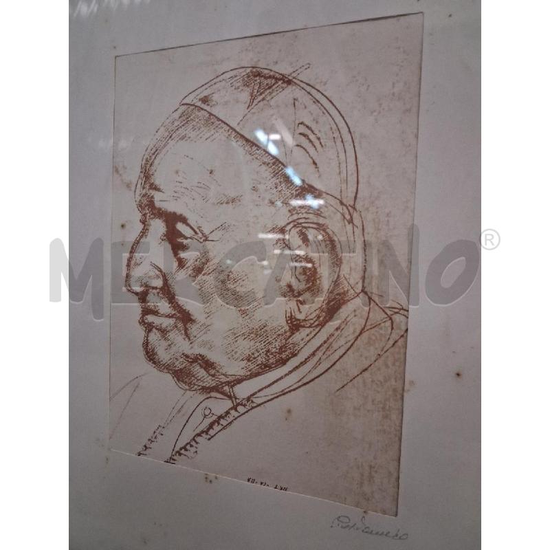 QUADRO C LEGNO DISEGNO PAPA  | Mercatino dell'Usato San giorgio del sannio 2