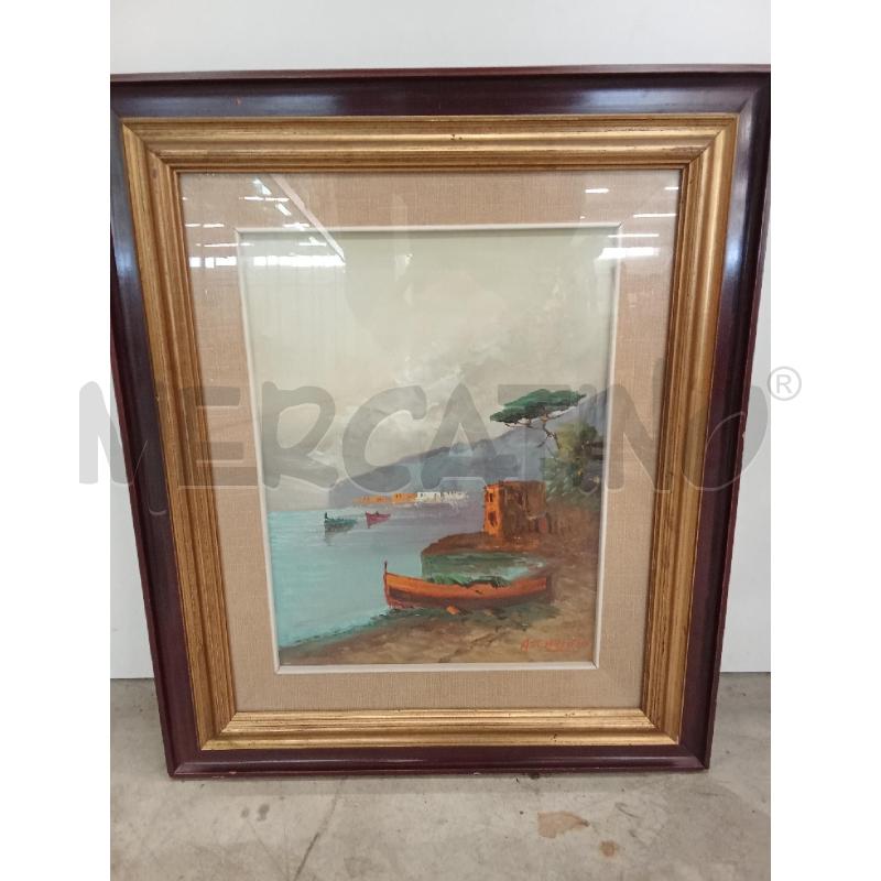 QUADRO C LEGNO DORATA LAGUNA A CARIELLO  | Mercatino dell'Usato San giorgio del sannio 1