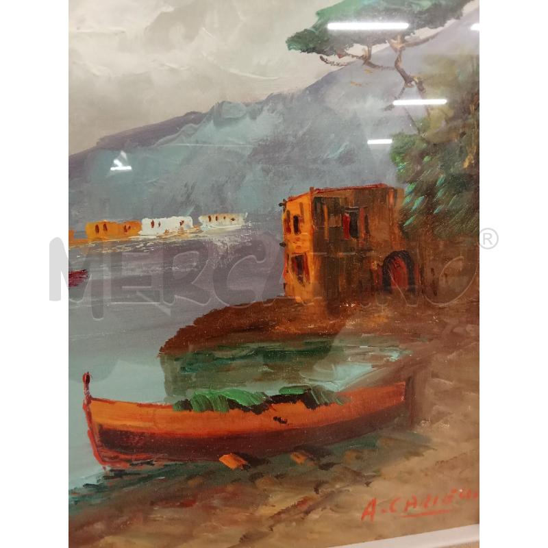 QUADRO C LEGNO DORATA LAGUNA A CARIELLO  | Mercatino dell'Usato San giorgio del sannio 3