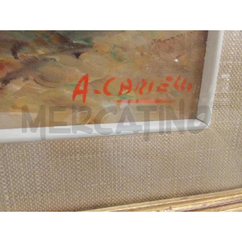 QUADRO C LEGNO DORATA LAGUNA A CARIELLO  | Mercatino dell'Usato San giorgio del sannio 5
