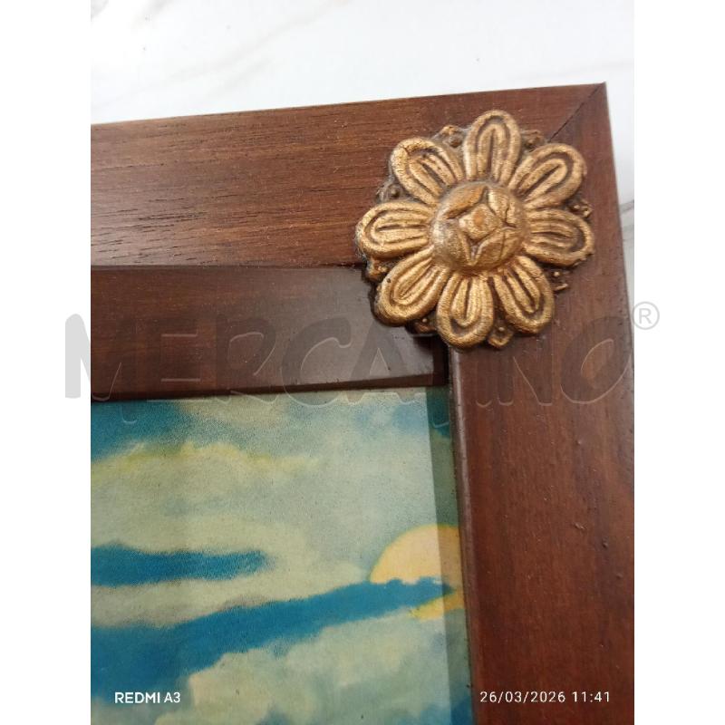 QUADRO C LEGNO MADONNINA CON BAMBINO APPLICAZIONI DORATE  | Mercatino dell'Usato San giorgio del sannio 4