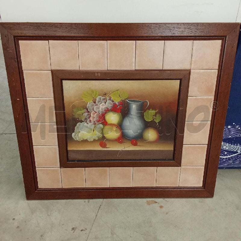 QUADRO C LEGNO MATTONELLE NATURA MORTA  | Mercatino dell'Usato San giorgio del sannio 1