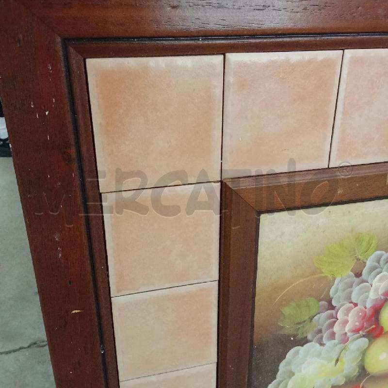 QUADRO C LEGNO MATTONELLE NATURA MORTA  | Mercatino dell'Usato San giorgio del sannio 3