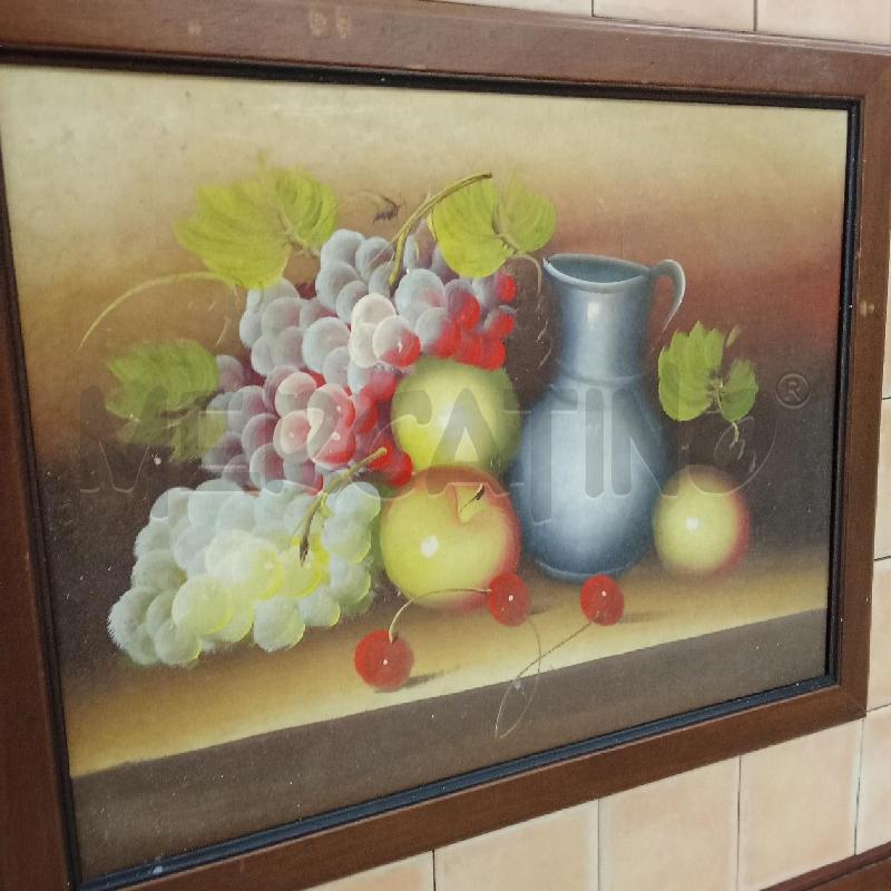 QUADRO C LEGNO MATTONELLE NATURA MORTA  | Mercatino dell'Usato San giorgio del sannio 4