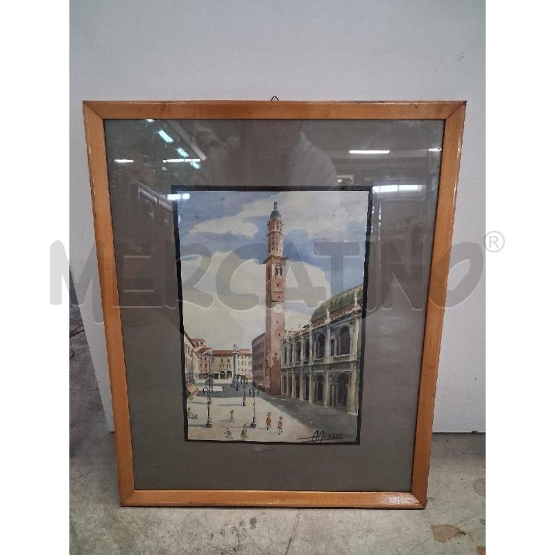 QUADRO C LEGNO STAMPA ACQUERELLATA A . ALESSI | Mercatino dell'Usato San giorgio del sannio 1