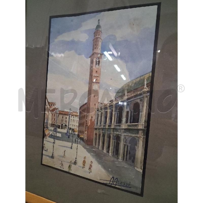 QUADRO C LEGNO STAMPA ACQUERELLATA A . ALESSI | Mercatino dell'Usato San giorgio del sannio 2