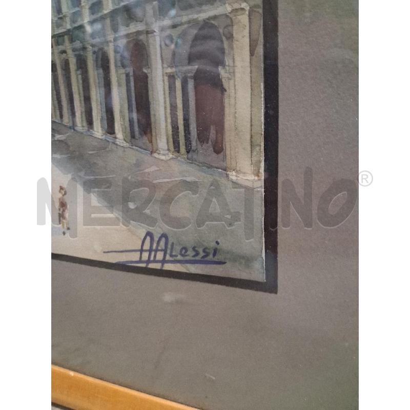 QUADRO C LEGNO STAMPA ACQUERELLATA A . ALESSI | Mercatino dell'Usato San giorgio del sannio 3