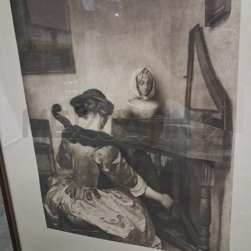 QUADRO C LEGNO STAMPA DONNA VIOLOCNELLO DI SPALLE  | Mercatino dell'Usato San giorgio del sannio 2
