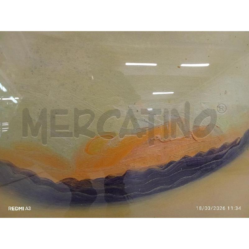 QUADRO C LEGNO TELA ARANCIO GIALLA MASTRONUNZIO | Mercatino dell'Usato San giorgio del sannio 3