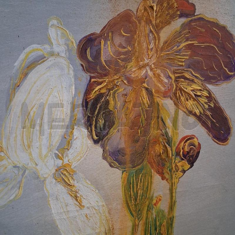 QUADRO C LEGNO TELA MASTRONUNZIO FIORI  | Mercatino dell'Usato San giorgio del sannio 3