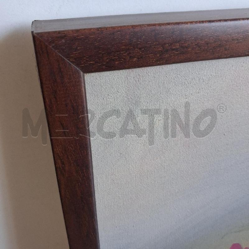 QUADRO C LEGNO VASO CON FIORI  | Mercatino dell'Usato San giorgio del sannio 4