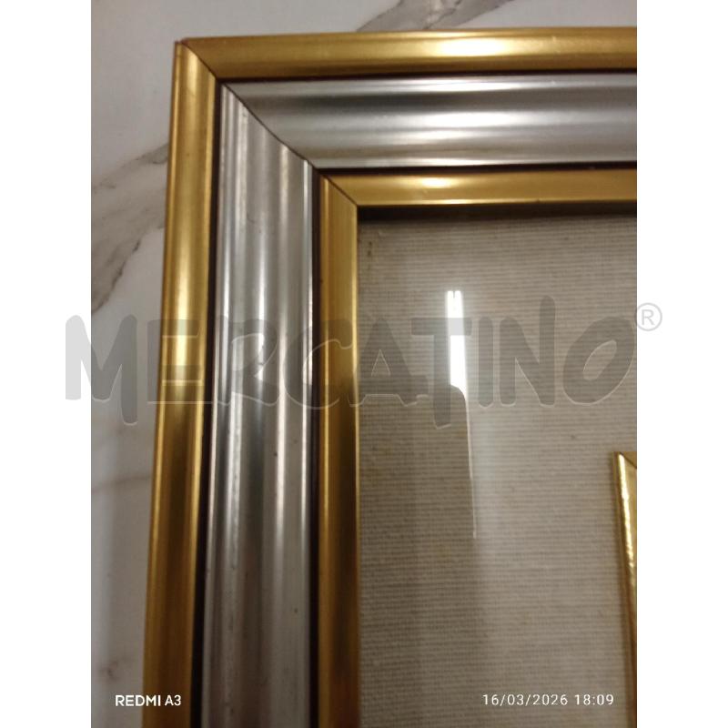 QUADRO C RGENTATA DORATA DIP SU LAMINA G GRASSO  | Mercatino dell'Usato San giorgio del sannio 4