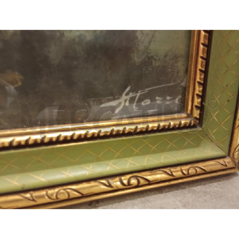 QUADRO C VERDE DORATO STILE VENEZINAO LAGHETTO STROZZO  | Mercatino dell'Usato San giorgio del sannio 5
