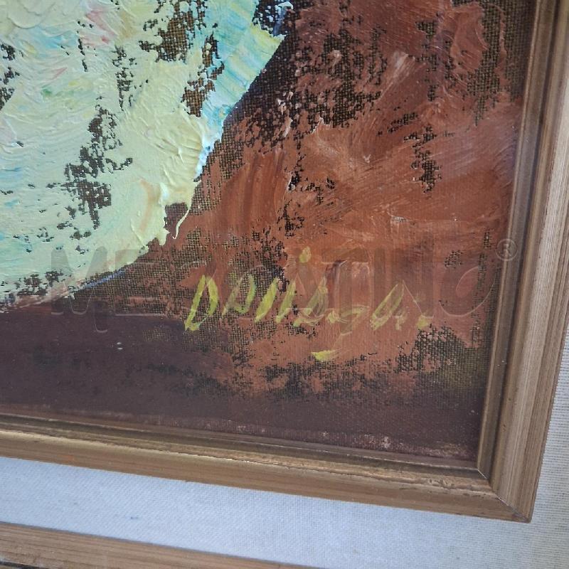 QUADRO DIPINTO RAGAZZA BOUQUET FIORI  | Mercatino dell'Usato San giorgio del sannio 3