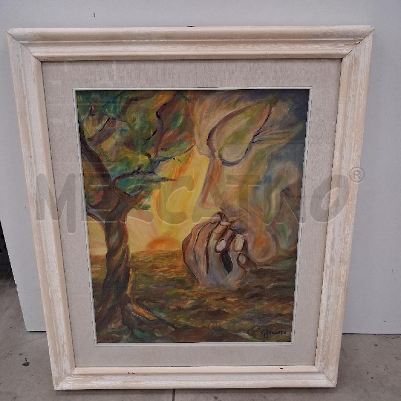 QUADRO DIPINTO SURREALISTA IN PREGHIERA ASCIONE  | Mercatino dell'Usato San giorgio del sannio 1