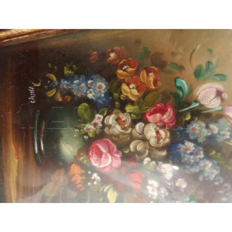 QUADRO DIPINTO VASO CON FIORI STILE CLASSICO | Mercatino dell'Usato San giorgio del sannio 3