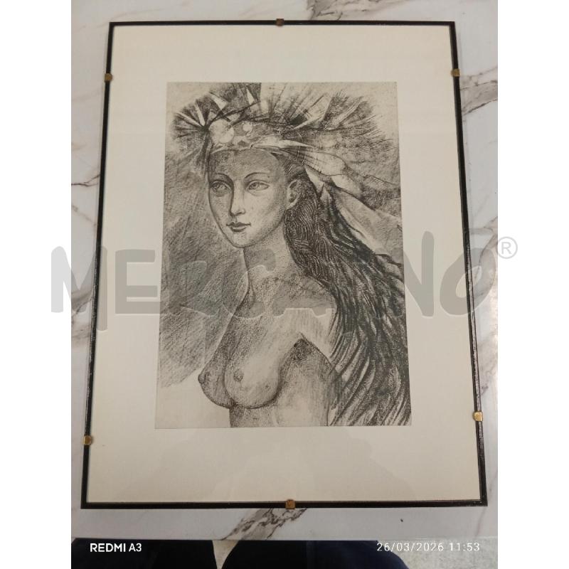 QUADRO DISEGNO NUDO DONNA  | Mercatino dell'Usato San giorgio del sannio 1