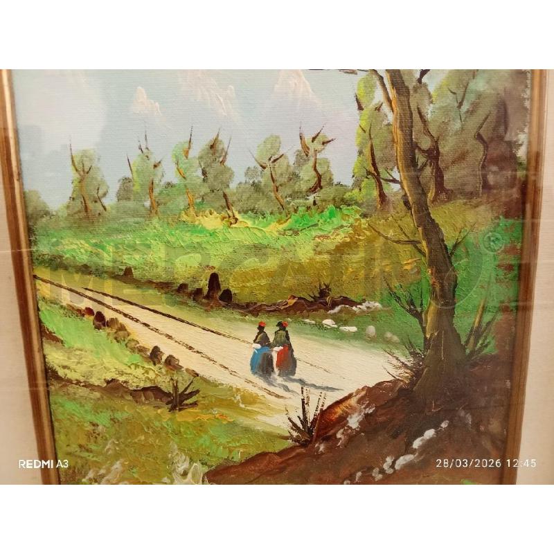 QUADRO DOPPIA CORNICE ALBERO SENTIERO  | Mercatino dell'Usato San giorgio del sannio 3
