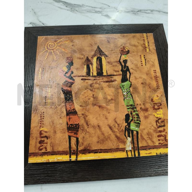 QUADRO MOGANO STAMPA SU TAVOLA ETNICA BADAKAR  | Mercatino dell'Usato San giorgio del sannio 2