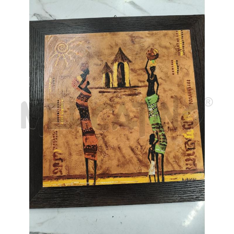 QUADRO MOGANO STAMPA SU TAVOLA ETNICA BADAKAR  | Mercatino dell'Usato San giorgio del sannio 4