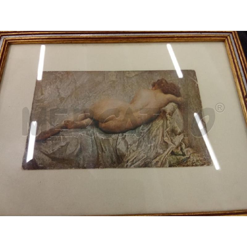 QUADRO NUDO DONNA DISTESA CARTOLINA | Mercatino dell'Usato San giorgio del sannio 3