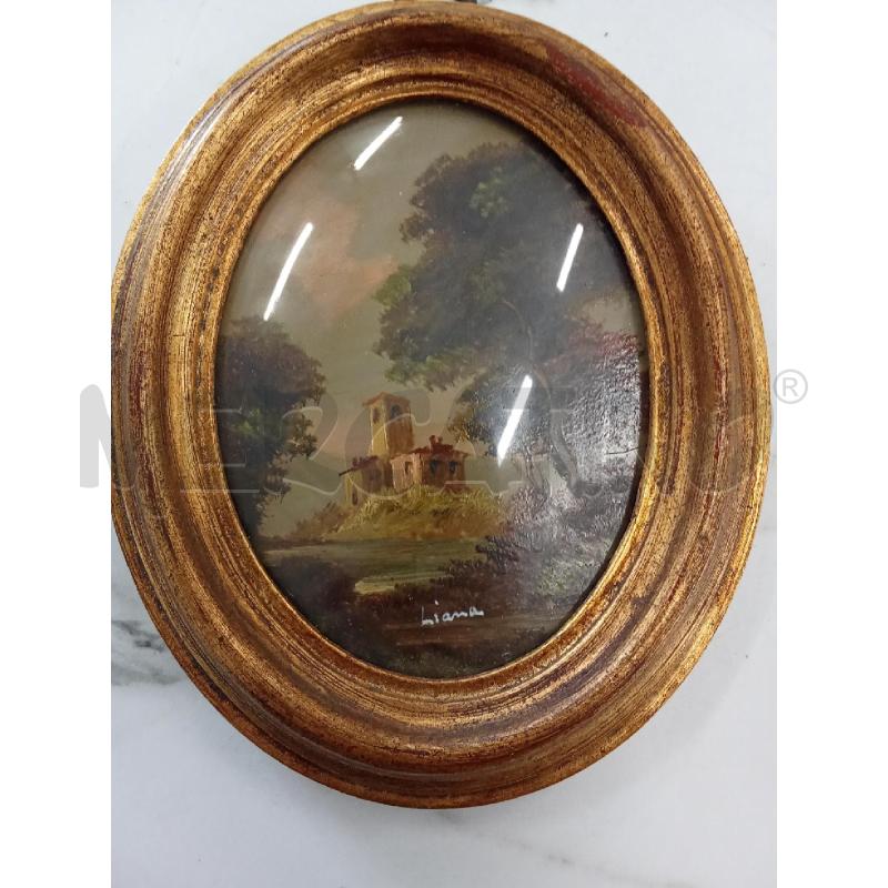 QUADRO OVALE SCENAPAESAGGIO  | Mercatino dell'Usato San giorgio del sannio 3