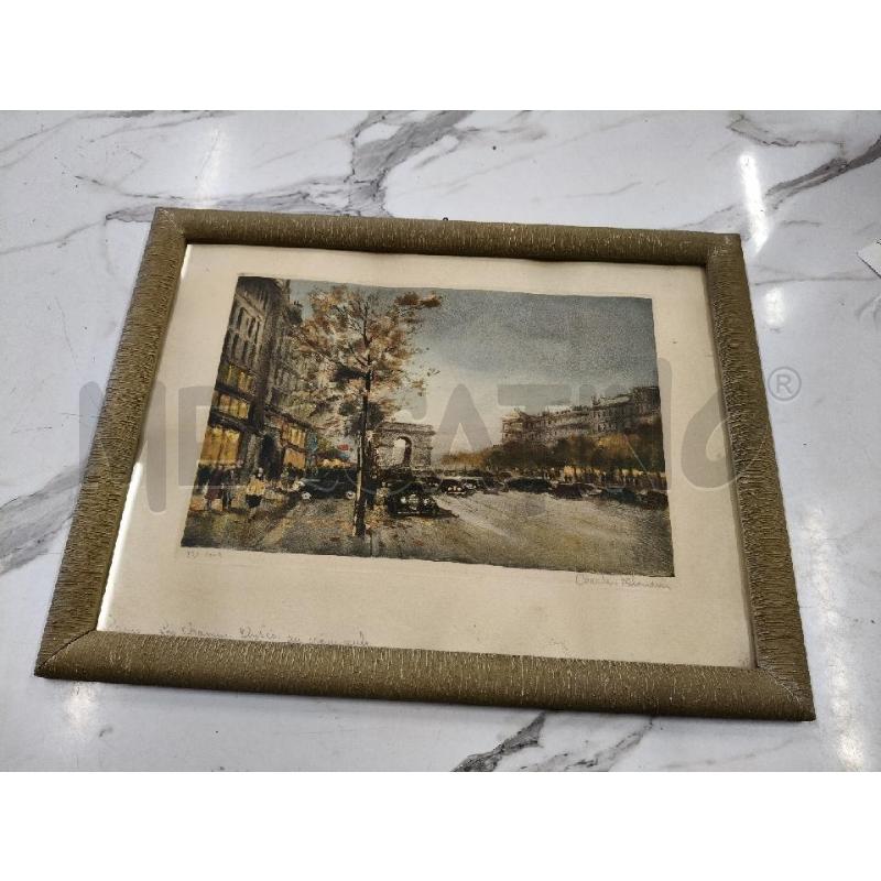 QUADRO PARIGI LES CHAMPES ELISEE CHARLES BLANDINI  | Mercatino dell'Usato San giorgio del sannio 1