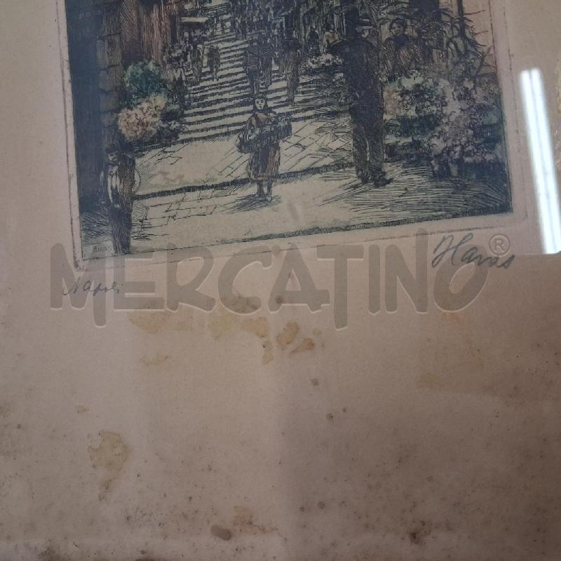 QUADRO STAMPA ACQUERELLATA NAPOLI  | Mercatino dell'Usato San giorgio del sannio 5