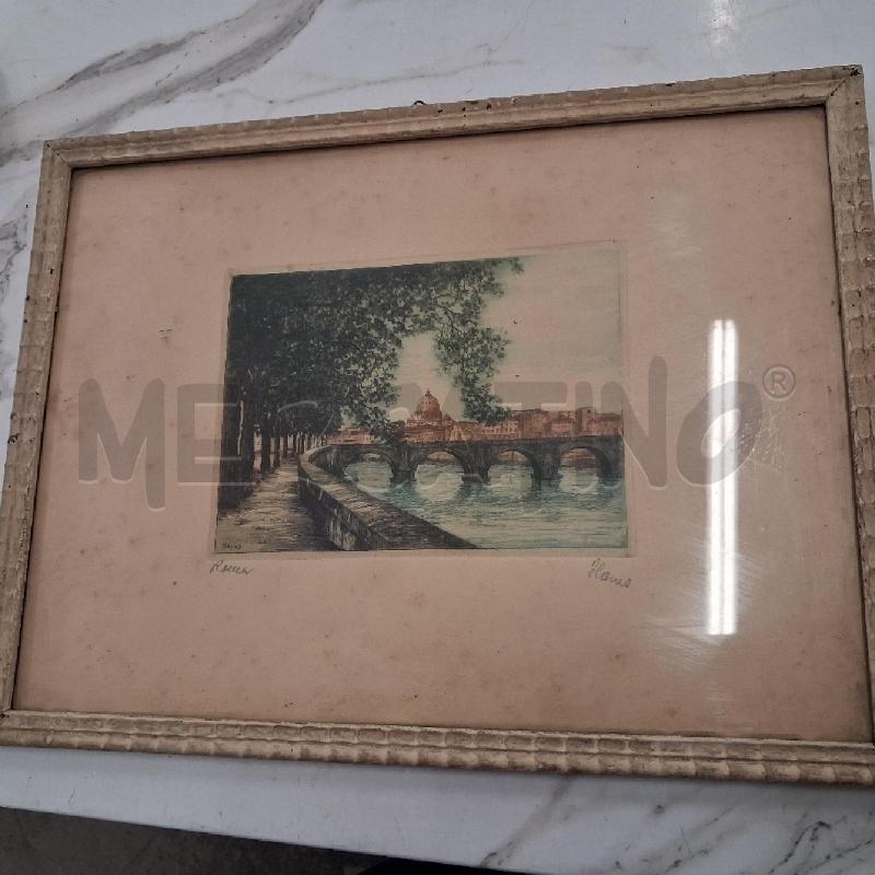 QUADRO STAMPA ACQUERELLO PONTE HAVAS | Mercatino dell'Usato San giorgio del sannio 1