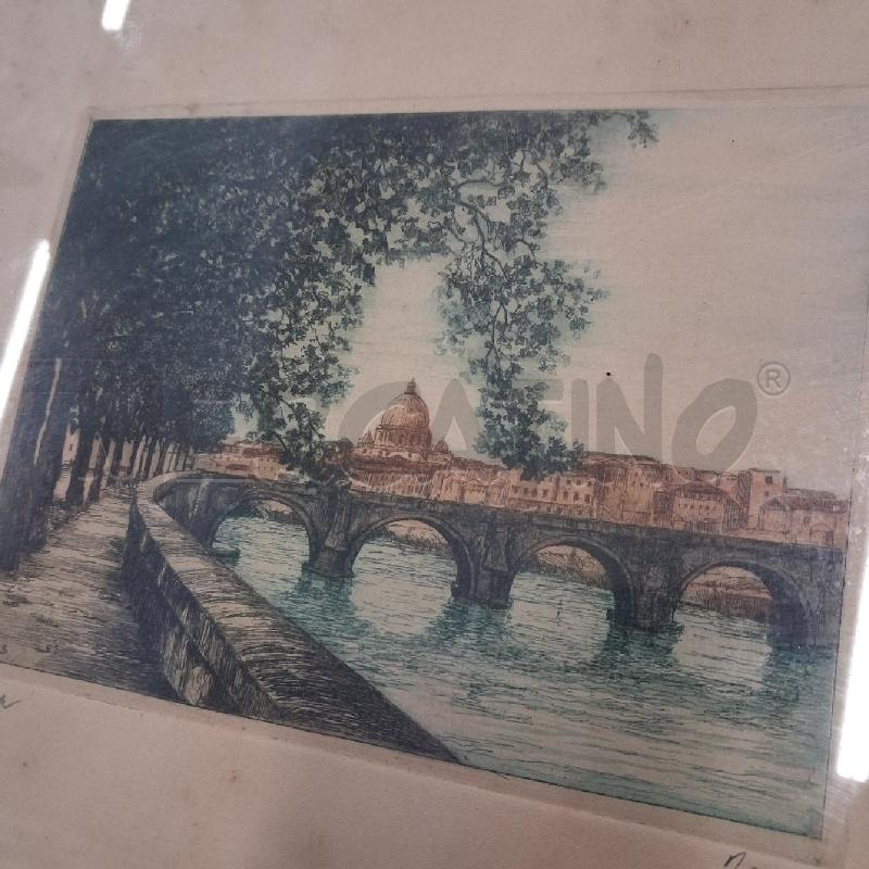 QUADRO STAMPA ACQUERELLO PONTE HAVAS | Mercatino dell'Usato San giorgio del sannio 3