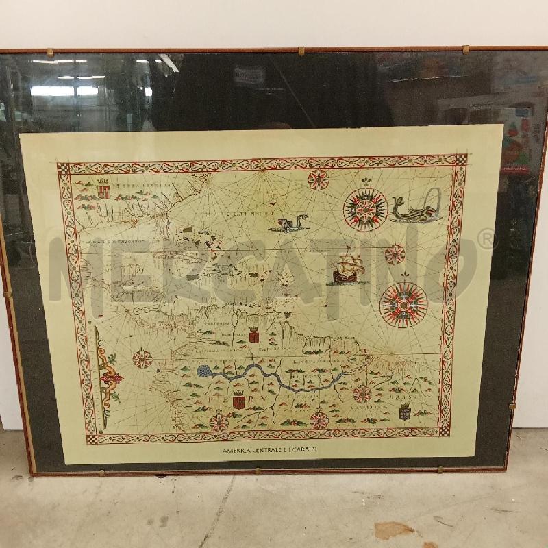 QUADRO STAMPA AMERICA CENTRALE E CARAIBI  | Mercatino dell'Usato San giorgio del sannio 1