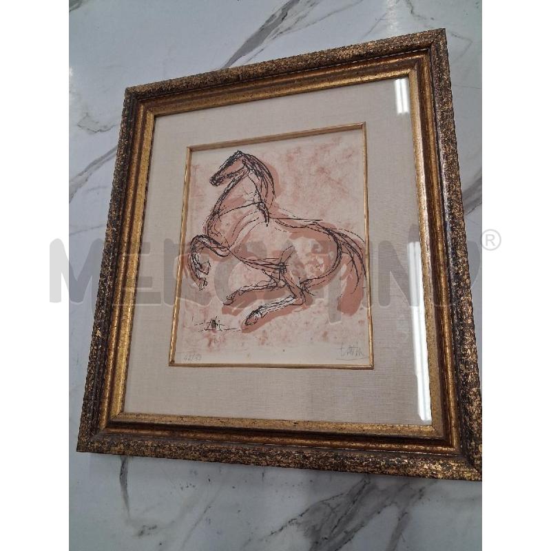 QUADRO STAMPA LITOGRAFICA CAVALLO  | Mercatino dell'Usato San giorgio del sannio 1