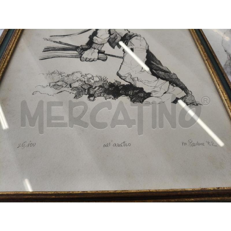 QUADRO STAMPA LITOGRAFICA M PAVESE 82 ALL'ARATRO | Mercatino dell'Usato San giorgio del sannio 2