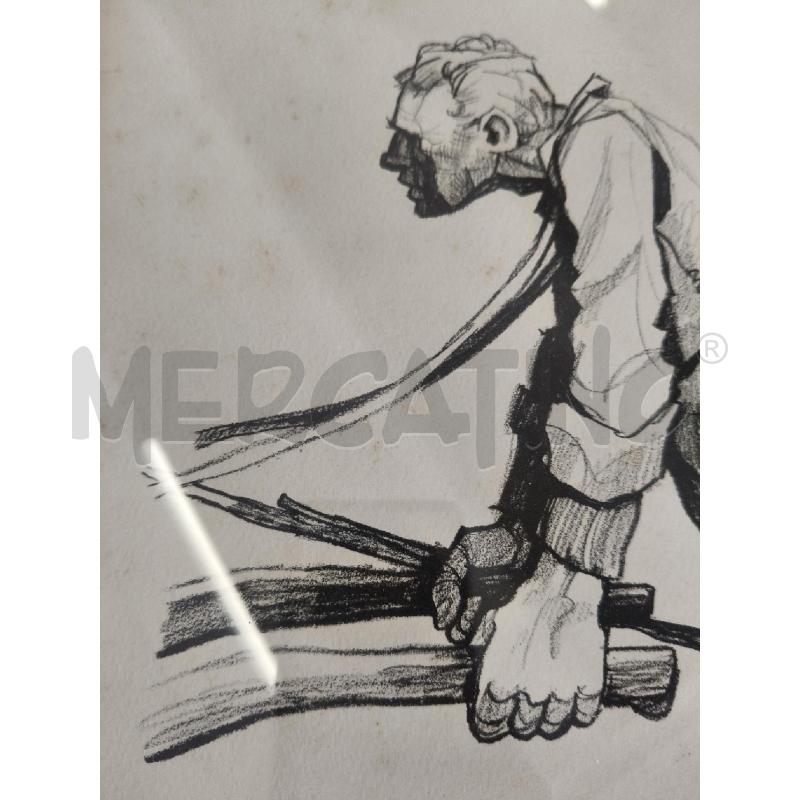 QUADRO STAMPA LITOGRAFICA M PAVESE 82 ALL'ARATRO | Mercatino dell'Usato San giorgio del sannio 4