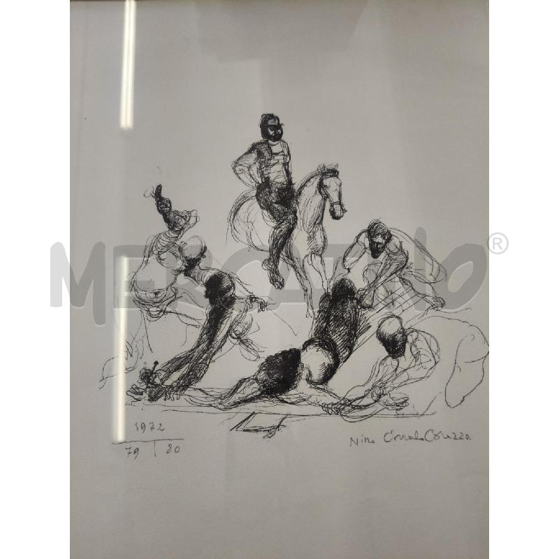 QUADRO STAMPA LITOGRAFICA NINO COSTA COZZA CAVALLI 79/80  | Mercatino dell'Usato San giorgio del sannio 4