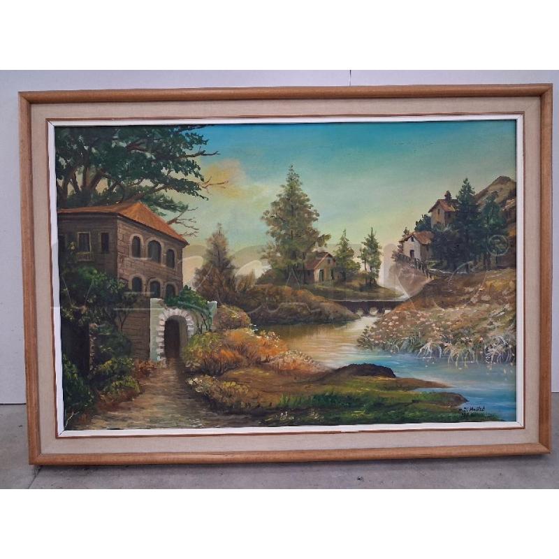 QUADRO TELA ARTISTICA RUSCELLO CASE A DI MATTEO  | Mercatino dell'Usato San giorgio del sannio 1
