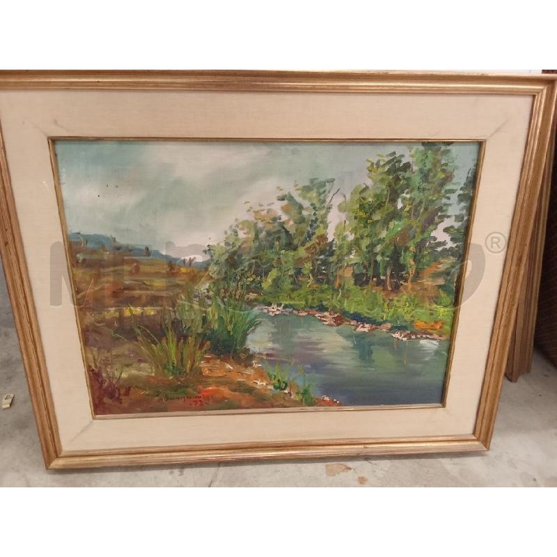 QUADRO TELA  LAGHETTO ALGHE | Mercatino dell'Usato San giorgio del sannio 1
